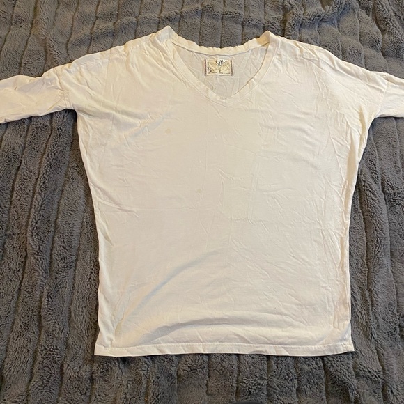 Free People Size Medium White T-Shirt - Picture 6 of 6